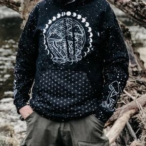 Casual printed sweatshirt with hoodie